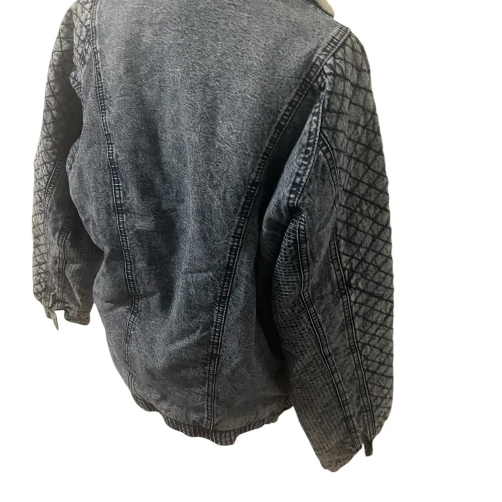 Vintage Ruth Douglas Sherpa Lined Denim Jacket Women Size Small Light Wash